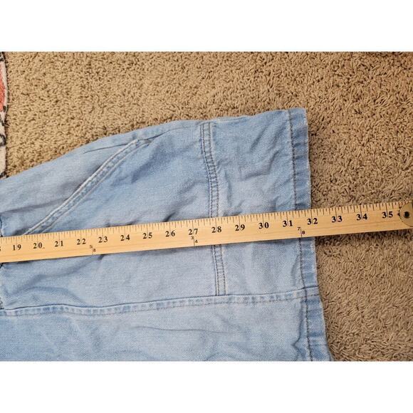 Universal Thread Long Sleeve Zip Up Light Wash Long Length Denim Jacket, sz 16 - Picture 11 of 13